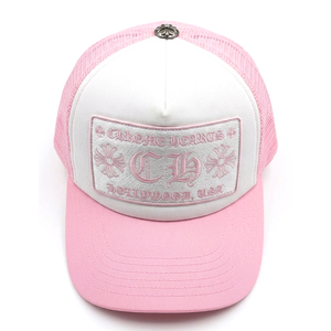 หมวกแก๊ปทรงทรัคเกอร์ 5 ชิ้นแบบสั่งทำพิเศษ พร้อมป้ายปักลาย คุณภาพสูง ด้านหลังเป็นตาข่าย ปรับขนาดได้ สีชมพูและสีขาวตัดกัน ดีไซน์เก๋ - Product Image 1