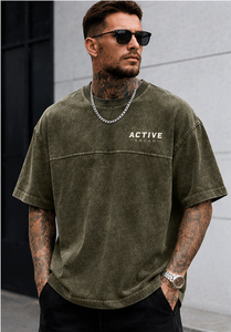 Camiseta Casual de Alta Calidad para Hombre, Corte Regular, Cuello Alto, Transpirable, Personalizable, de Poliéster/Algodón, Precio al por Mayor - Product Image 1