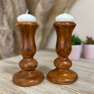 Porte-bougie en bois vintage, supports en bois personnalisés pour la décoration de table à la maison, Ramadan BY MULTI CRAFT - Product Image 3