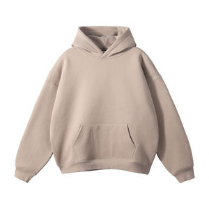 Cotton Blank Thick Fleece Heavy Weight Oversized Custom Print Logo Men's Hoodies & <b>Sweatshirts</b> - Product Image 3