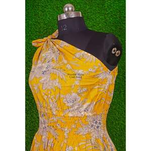 Vestido Maxi Casual de Verano para Mujer, Estilo Boho Playero, con Hombro Descubierto y Abertura en Forma de Corazón, Estilo Juvenil, para Despedidas de Soltera - Product Image 3