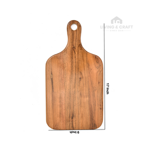 Tabla de cortar de madera con asa perforada 17x9, bandeja de servir para el hogar, restaurante, cafetería, proveedor mayorista - Product Image 4