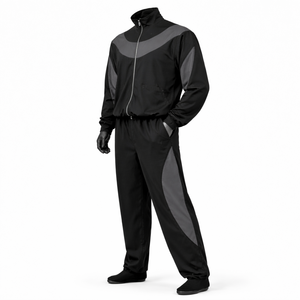 Ensemble coupe-vent pour homme, noir et gris, coupe-vent toutes saisons, vêtements de plein air - Product Image 1