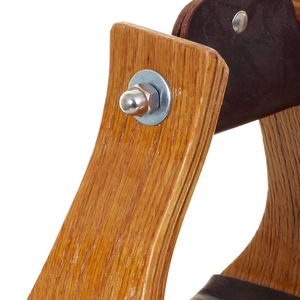 Estribos clásicos de madera dura para montar a caballo, reposapiés hechos a mano, accesorios para silla de montar, madera natural resistente - Product Image 5