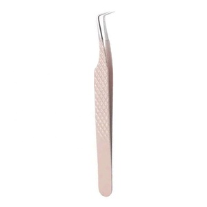 Pince à épiler professionnelle pour extensions de cils, nouvelle conception, volume, en acier inoxydable, à bout rond classique - Product Image 4