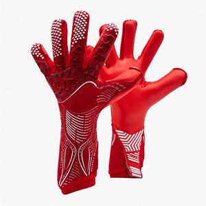 Gants de gardien de but de football avec protection avancée des doigts, pointes et rembourrages anti-hyperextension, et latex haute adhérence - Product Image 2