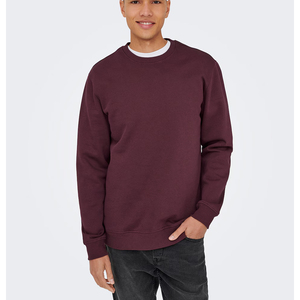 <b>Men's</b> Stand Collar Solid Color Fleece Anti-Pilling 100% Cotton Knitted <b>Pullover</b> Sweatshirt Regular Fit Casual Winter Wear - Product Image 5