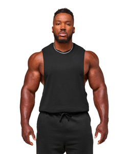 Camiseta sin mangas oversize de hip hop para hombre, con estampado personalizado, de algodón suave y poliéster, estilo streetwear, para gimnasio, chaleco de verano. - Product Image 6