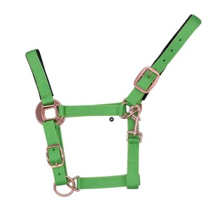 Horse <b>Halters</b> Nylon Traction Halter Green Handcrafted Horse Bridle Premium Leather Headstall Adjustable Design - Product Image 4