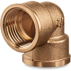 Raccord coudé fileté en laiton pour des connexions sécurisées et sans fuites, reliant les tuyaux à 90 degrés pour une utilisation polyvalente - Product Image 1