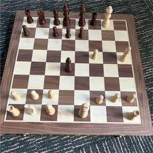 Juego de Ajedrez Estilo Staunton Premium, Tablero de Ajedrez de Madera Hecho a Mano con Piezas de Ajedrez con Base de Latón Negro Mate y Crema - Product Image 5