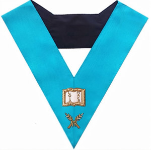 ปกเสื้อพิธีการ - ลายปักดิ้นทองแบบฝรั่งเศส Groussier Rite Moire ปักด้วยมือ - Product Image 1