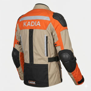 Blouson de moto en textile Cordura imperméable personnalisé - Équipement de moto tout-terrain pour homme avec protection CE, logo personnalisé - Product Image 3