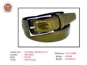 Ceinture unisexe de haute qualité en tissu gris élastique de 35 mm, élégante et confortable avec extrémités en cuir véritable, accessoire haut de gamme - Product Image 5