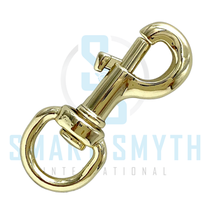 Clip à pression en laiton massif finition naturelle avec œillet pivotant pour équipement équestre, laisse, sangle et accessoires d'écurie - Product Image 5