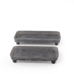 Plateau de service rectangulaire vert en résine, motif marbre moderne de luxe, design fruitier pour mariage, plat décoratif pour table à manger - Product Image 5