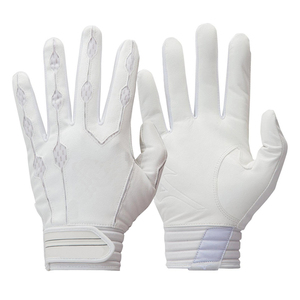 Gants de course demi-doigts blancs et rouges respirants avec fermeture auto-agrippante unisexe pour usage extérieur - Product Image 1