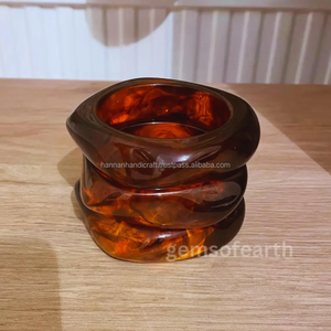 Elegante Brazalete de Resina, Nuevo Diseño, Brazalete Moderno de Resina para Mujer, Colección de Joyería para Bodas - Product Image 6