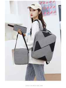 Mochila Escolar Personalizada con Logotipo, 3 Piezas en 1, para Niños y Niñas, Adultos, Nueva Mochila con Carga USB, Juego de Mochilas para Portátil - Product Image 6