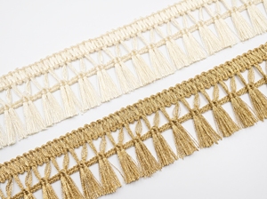 Elegante Ribete de Encaje con Borlas de Poliéster para Cortinas, Decoración del Hogar, Bordes Decorativos - Product Image 4