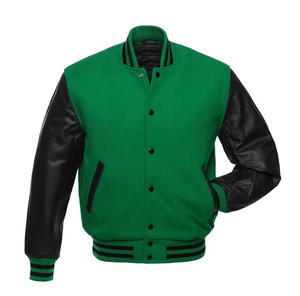 Veste universitaire unisexe de haute qualité avec manches en cuir, broderie personnalisée, boutons en fourrure, veste de baseball d'hiver grande taille à bas prix - Product Image 6