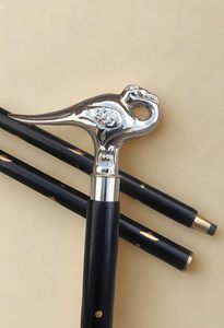 ไม้เท้าสีดำสุดหรูพร้อมด้ามจับประดับเงินและตกแต่งด้วยสีทอง - Product Image 3