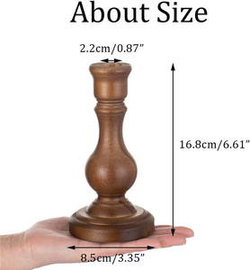 Supports de bougies en bois poli écologiques pour la décoration de la maison, les mariages et les fêtes - Lanternes personnalisables pour la décoration intérieure et les célébrations - Product Image 6