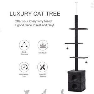 Albero Tiragraffi in Legno per il Divertimento di Tuo Amico Felino nel Gioco e nella Salita! - Product Image 4