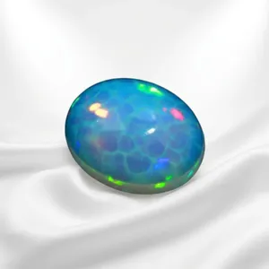 Opale éthiopienne de qualité supérieure, cabochon ovale 10x8mm, pierre précieuse lisse et non montée pour la fabrication de bijoux fins et la présentation en coffret cadeau - Product Image 3
