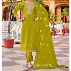 ชุดสัลวาร์ผ้าไหมมาสลินแท้สไตล์อินเดียปากีสถาน ดีไซน์ทันสมัยขายดี พร้อมงานปักด้ายหลากสีสัน สำหรับผู้หญิง ใส่ไปงานปาร์ตี้หรืองานพิธีต่างๆ - Product Image 1