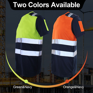 Top <b>T</b>-<b>Shirt</b> with Reflective Tape Work Wear <b>Shirt</b> safety <b>t</b> <b>shirts</b> for construction workers safety - Product Image 4