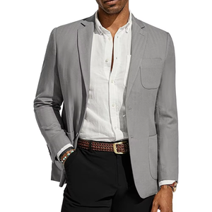 High-End Light Yellow V-neck Single Breasted 2 <b>Buttons</b> Breathable Zipper Fly Men's Formal <b>Suit</b> for Business and Wedding - Product Image 5