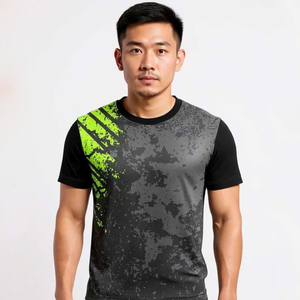 Polo de tennis pour homme à manches courtes, imprimé par sublimation, motif géométrique, respirant, coupe classique, col rabattu. - Product Image 6