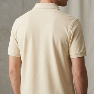 Camisa de Algodón Tejido de Lujo Personalizada para Hombre con Logotipo Personalizado, Estilo Casual de Negocios, Golf, Transpirable, Manga Corta, Color Sólido - Product Image 4