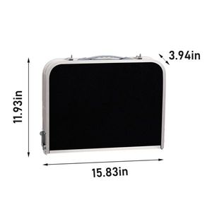 Tavolo Pieghevole da Esterno in Alluminio da 90 cm, Portatile, Regolabile a 3 Altezze, Leggero e Compatto per Patio o Campeggio - Product Image 6