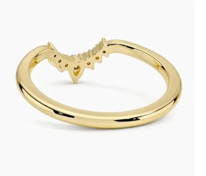 Anillo de Boda con Diamantes Cultivados en Laboratorio en Forma Alternada - Product Image 4