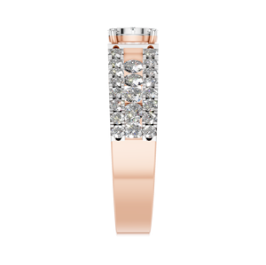 แหวนเพชรธรรมชาติแบบหรูหรา14K/18K สีเหลืองกุหลาบขาวทองหมั้นแหวนแต่งงานเครื่องประดับผู้หญิง - Product Image 2