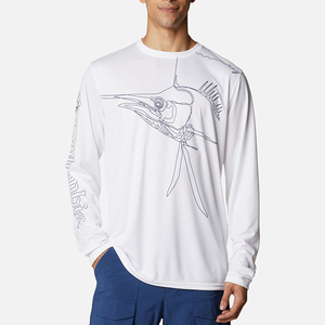T-shirts de pêche unisexes personnalisés avec logo, UPF 50+, légers, respirants, coupe-vent, à manches longues et ventilés, vente en gros - Product Image 1