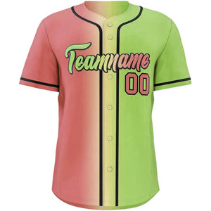 Maillot de baseball pour homme 100% polyester, séchage rapide, respirant, col en V, avec nom d'équipe personnalisable et tenue d'entraînement, faible MOQ - Product Image 4