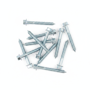 Tornillos para Madera con Cabeza Hexagonal Estándar en Pulgadas y Métricos - Tornillos de Acero al Carbono Clase 4 con Recubrimiento de Zinc Blanco - Product Image 1