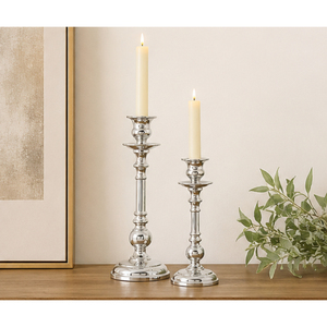 Vintage <b>Silver</b> Metal <b>Candlestick</b> Holder Elegant Taper Candle Stand for Wedding Centerpieces Christmas Home Decor and Hotel Use - Product Image 4
