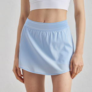 กระโปรงกีฬาผู้หญิงผ้าฝ้ายแบบสองชิ้น ระบายอากาศได้ดี น้ำหนักเบา เอวธรรมชาติ ดีไซน์ป้องกันโป๊ะเป้า เหมาะสำหรับแบดมินตัน เทนนิส - Product Image 4