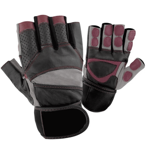 Half <b>Finger</b> Gym Gloves PU Leather Breathable Non Slip Adjustable Wrist <b>Strap</b> Weight Lifting Unisex Black Green - Product Image 3