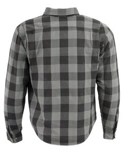 Chemise en flanelle à carreaux gris anthracite pour homme, robuste, à manches longues, style utilitaire, double poche, étiquette personnalisée, vente en gros - Product Image 2