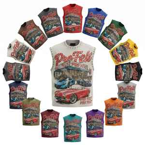 Débardeur ample et respirant, style vintage, imprimé personnalisé, sans manches, streetwear, graphique, été, coton - Product Image 1