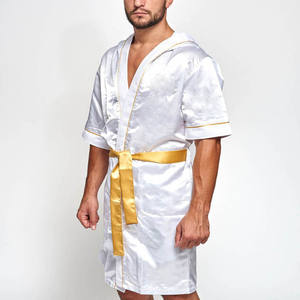 Bata de Boxeo Personalizada de Satén con Bordado y Sublimación para Gimnasio, Boxeo, Karate, Entrenamiento y Rendimiento - Product Image 3