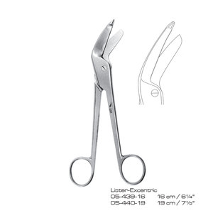 Pinzas Quirúrgicas Excéntricas Lister de 16 cm y 19 cm, Instrumento Manual de Cirugía General, Clase I, Certificado CE - Product Image 1