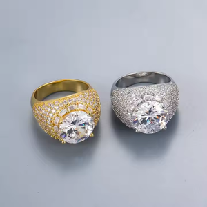 Fashion Forward 925 Sterling <b>Silver</b> Moissanite Eternity Band <b>Ring</b> Hip Hop Urban Jewelry for <b>Men</b> Women Statement Style - Product Image 1