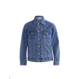 Custom Unisex 100% Cotton Jeans Jackets Premium Casual Breathable Eco-Friendly <b>Button</b> Front Daily Outdoor Clothing - Product Image 1