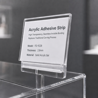 Bande adhésive transparente en acrylique FD-9228 de 3 mm de largeur, ruban adhésif double face de 2,8 mm pour fentes de cartes et boîtes de présentation, sans résidu
